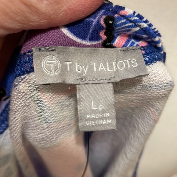 Talbots s/s cotton knit floral print dress. PL. NWT - Picture 4 of 6